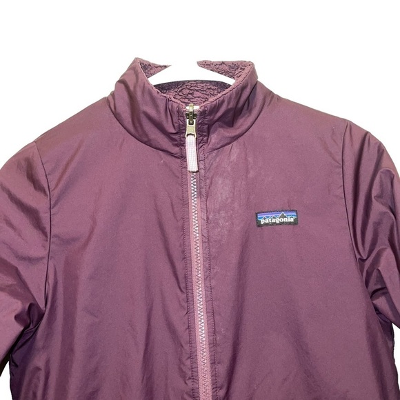 Patagonia Kids Reversible Sherpa Zip Up Jacket Size L - Picture 3 of 9